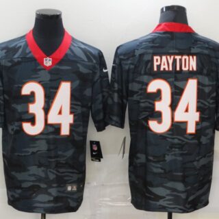 Nike Bears 34 Walter Payton Black Camo Limited Jersey