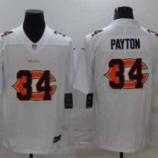 Nike Bears 34 Walter Payton White Shadow Logo Limited Jersey