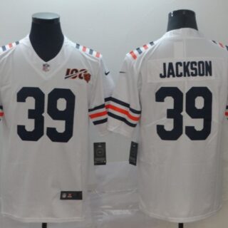 Nike Bears 39 Eddie Jackson White 2019 100th Season Alternate Classic Retired Vapor Untouchable Limited Jersey