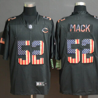 Nike Bears 52 Khalil Mack 2019 Black Salute To Service USA Flag Fashion Limited Jersey
