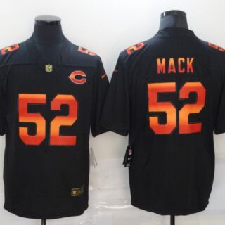 Nike Bears 52 Khalil Mack Black Colorful Fashion Limited Jersey