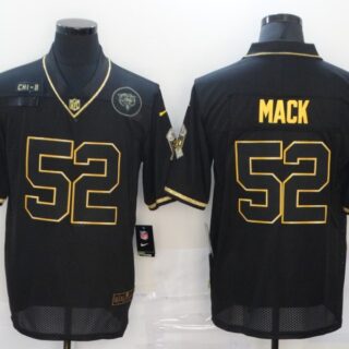 Nike Bears 52 Khalil Mack Black Gold 2020 Salute To Service Limited Jersey
