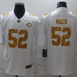 Nike Bears 52 Khalil Mack White Leopard Vapor Untouchable Limited Jersey