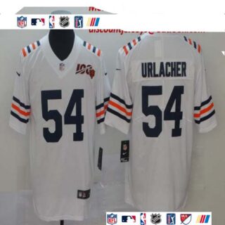 Nike Bears 54 Brian Urlacher White 2019 100th Season Alternate Classic Retired Vapor Untouchable Limited Jersey
