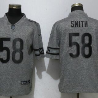 Nike Bears 58 Roquan Smith Gray Gridiron Gray Vapor Untouchable Limited Jersey
