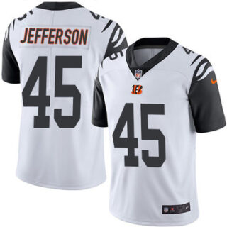 Nike Bengals #45 Malik Jefferson White Men's Stitched NFL Limited Rush Jersey