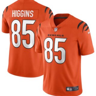 Nike Bengals 85 Tee Higgins Orange Vapor Limited Jersey