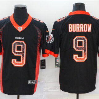 Nike Bengals 9 Joe Burrow Black Drift Fashion Limited Jersey