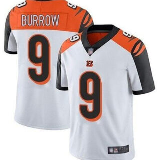 Nike Bengals 9 Joe Burrow White Black 2020 NFL Draft First Round Pick Vapor Untouchable Limited Jersey