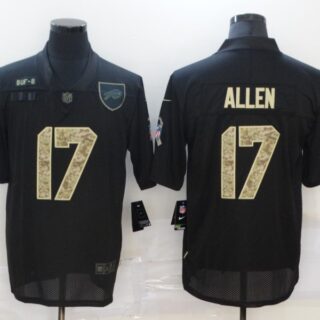 Nike Bills 17 Josh Allen Black Camo 2020 Salute To Service Limited Jersey