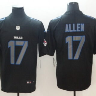 Nike Bills 17 Josh Allen Black Impact Rush Limited Jersey