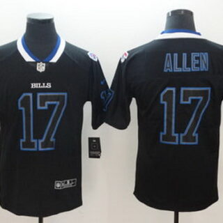 Nike Bills 17 Josh Allen Black Shadow Legend Limited Jersey