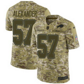 Nike Bills #57 Lorenzo Alexander Camo Youth Stitched NFL Limited 2018 Salute to Service Jersey