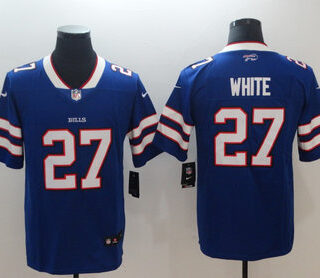 Nike Bills 27 Tre'Davious White Royal Vapor Untouchable Limited Jersey