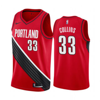 Nike Blazers #33 Zach Collins Red NBA Swingman Statement Edition 2019 2020 Jersey