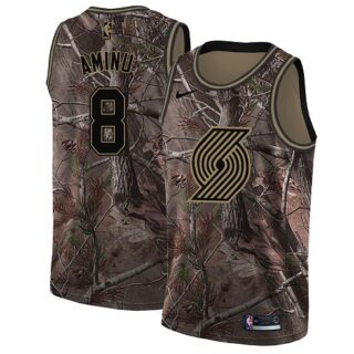 Nike Blazers #8 Al-Farouq Aminu Camo NBA Swingman Realtree Collection Jersey