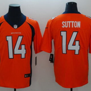 Nike Broncos 14 Courtland Sutton Orange Vapor Untouchable Limited Jersey