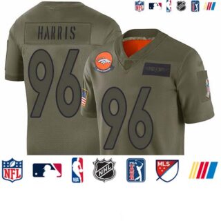 Nike Broncos #96 Shelby Harris Camo Men's Stitched NFL Limited 2019 Salute To Service Jersey
