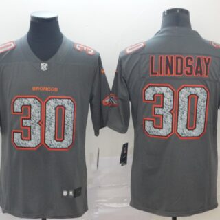 Nike Broncos 30 Phillip Lindsay Gray Camo Vapor Untouchable Limited Jersey