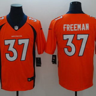 Nike Broncos 37 Royce Freeman Orange Vapor Untouchable Limited Jersey