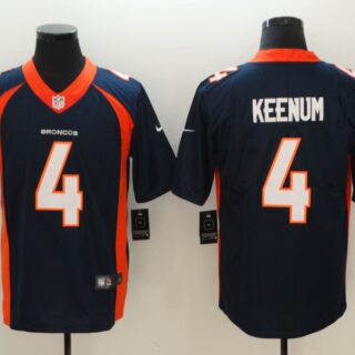 Nike Broncos 4 Case Keenum Navy Vapor Untouchable Limited Jersey