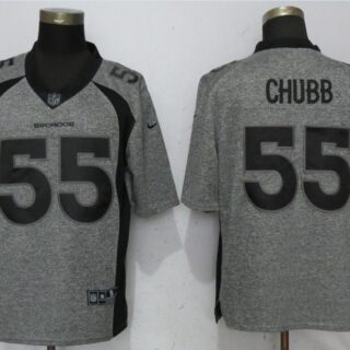 Nike Broncos 55 Bradley Chubb Gray Gridiron Gray Vapor Untouchable Limited Jersey