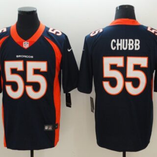 Nike Broncos 55 Bradley Chubb Navy Vapor Untouchable Limited Jersey