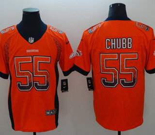 Nike Broncos 55 Bradley Chubb Orange Drift Fashion Limited Jersey
