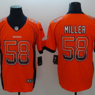 Nike Broncos 58 Von Miller Orange Drift Fashion Limited Jersey