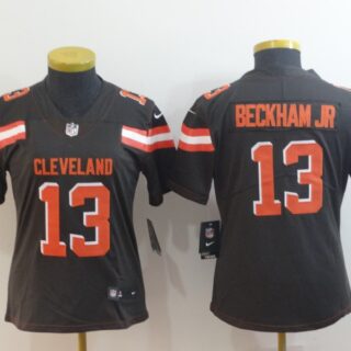 Nike Browns 13 Odell Beckham Jr Brown Women Vapor Untouchable Limited Jersey