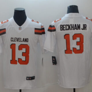 Nike Browns 13 Odell Beckham Jr White Vapor Untouchable Limited Jersey