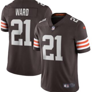 Nike Browns 21 Denzel Ward Brown 2020 New Vapor Untouchable Limited Jersey