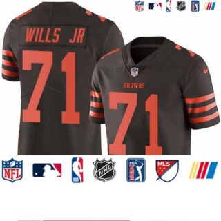 Nike Browns #71 Jedrick Wills JR Brown Men's Stitched NFL Limited Rush Jersey