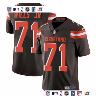 Nike Browns #71 Jedrick Wills JR Brown Team Color Men's Stitched NFL Vapor Untouchable Limited Jersey