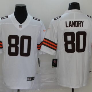 Nike Browns 80 Jarvis Landry White 2020 New Vapor Untouchable Limited Jersey