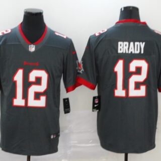 Nike Buccaneers 12 Tom Brady Gray New 2020 Vapor Untouchable Limited Jersey