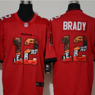 Nike Buccaneers 12 Tom Brady Red Vapor Untouchable Signature Edition Limited Jersey