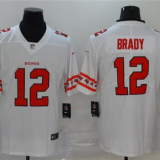 Nike Buccaneers 12 Tom Brady White Team Logos Fashion Vapor Limited Jersey