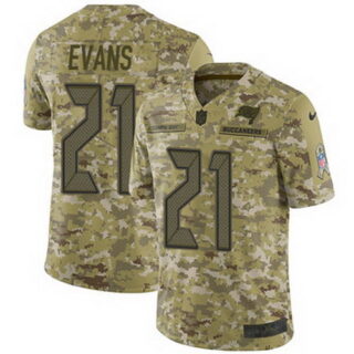 Nike Buccaneers #21 Justin Evans Camo Youth Stitched NFL Limited 2018 Salute to Service Jersey