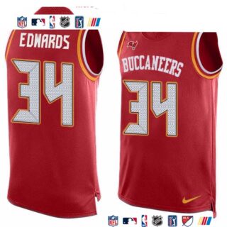 Nike Buccaneers #34 Mike Edwards Red Team Color Men's Stitched NFL Limited Tank Top Jersey