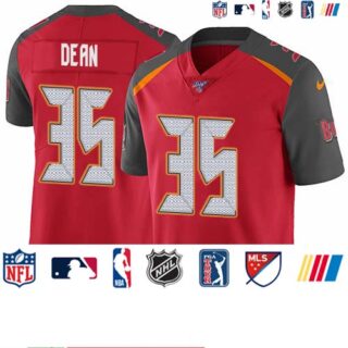 Nike Buccaneers #35 Jamel Dean Red Team Color Men's Stitched NFL 100th Season Vapor Untouchable Limited Jersey