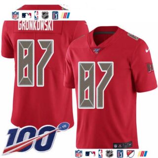 Nike Buccaneers #87 Rob Gronkowski Red Men's Stitched NFL Limited Rush 100th Season Jersey