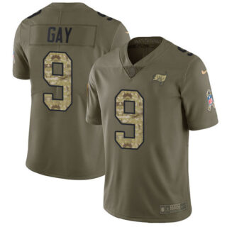 Nike Buccaneers #9 Matt Gay Olive Camo Men's Stitched NFL Limited 2017 Salute To Service Jersey