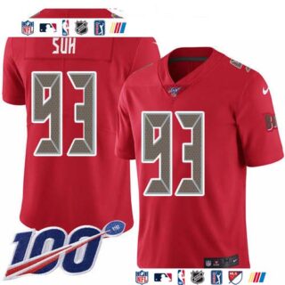 Nike Buccaneers #93 Ndamukong Suh Red Men's Stitched NFL Limited Rush 100th Season Jersey