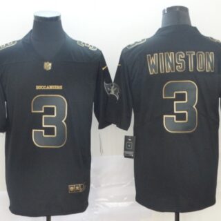 Nike Buccaneers 3 Jameis Winston Black Gold Vapor Untouchable Limited Jersey