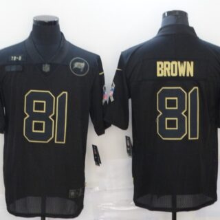 Nike Buccaneers 81 Antonio Brown Black 2020 Salute To Service Limited Jersey