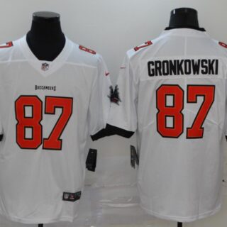 Nike Buccaneers 87 Rob Gronkowski White 2020 New Vapor Untouchable Limited Jersey