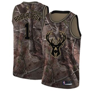 Nike Bucks #1 Oscar Robertson Camo Women's NBA Swingman Realtree Collection Jersey