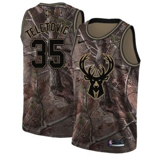 Nike Bucks #35 Mirza Teletovic Camo NBA Swingman Realtree Collection Jersey