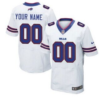 Nike Buffalo Bills Customized White Elite Jersey
